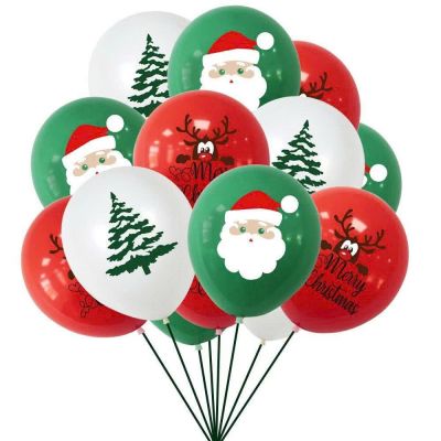10 bóng đỏ xanh trắng noel trang trí các buổi tiệc giáng sinh 
