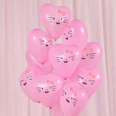 50 Bong bóng tim in hình HELLO KITTY