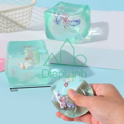 Đồ Chơi Mochi Khối Đá Charm Sinh Vật Biển Cute Bóp Mềm Mịn Giảm Stress