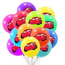 10 Bong Bóng Thái Lan Nhiều Màu In Hình Xe Đua MC Queen