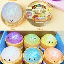 Đồ Chơi Mochi Trong Suốt Lớn Kim Sa Bánh Bao Kèm Xửng Hấp Cute Bóp Mềm Mịn Giảm Stress