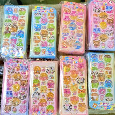 Sticker Hình Dán 3D Nổi Bánh Donut Lấp Lánh Cute Decor Trang Trí Sổ Tay