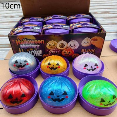 Đồ Chơi Mochi Halloween Lớn Kim Sa Bánh Bao Kèm Xửng Hấp Cute Bóp Mềm Mịn Giảm Stress