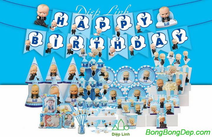 Set trang tri sinh nhat boss baby